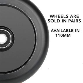 img 3 attached to 🛴 Kutrick 110mm Hollow Core Scooter Wheels with Bearings - Pair of 2 Scooter Wheels for Kids - Pro Scooter Wheels 110mm - 24mm x 110mm