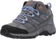 merrell kid's moab 2 mid waterproof hiking boot: durable and protective footwear for young adventure seekers логотип