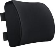 💺 adjustable lumbar support pillow for office, memory foam back support with breathable 3d mesh & air fiber - ideal for back pain relief, gaming chair, computer, car seat logo