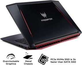 img 1 attached to 🎮 Ноутбук для геймеров Acer Predator Helios 300, 15,6" FHD IPS с частотой обновления 144 Гц, Intel Core i7-8750H, GeForce GTX 1060 6 ГБ, 16 ГБ DDR4, 256 ГБ NVMe SSD, металлические вентиляторы Aeroblade PH315-51-78NP