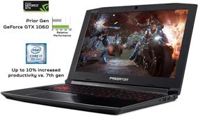 img 2 attached to 🎮 Ноутбук для геймеров Acer Predator Helios 300, 15,6" FHD IPS с частотой обновления 144 Гц, Intel Core i7-8750H, GeForce GTX 1060 6 ГБ, 16 ГБ DDR4, 256 ГБ NVMe SSD, металлические вентиляторы Aeroblade PH315-51-78NP