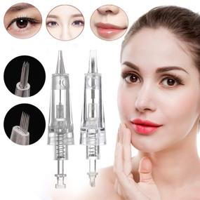 img 2 attached to 💉 Charme Princesse Permanent Makeup Needles Cartridge 1R/1P Tattoo Machine Pen for Eyebrow Eyeliner Lip 10pcs/Set (EN40-1R)