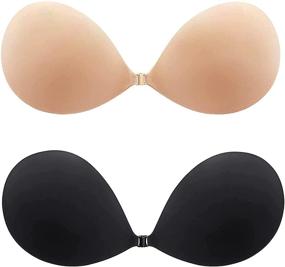 img 4 attached to Adhesive Invisible Strapless Reusable Backless Women's Clothing for Lingerie, Sleep & Lounge