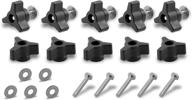 🔩 10 pack t-track / t-slot through-hole knobs bolts and washers for mini t-tracks: must-have jigs & fixtures accessories (1/4 inch x 20 tpi) logo