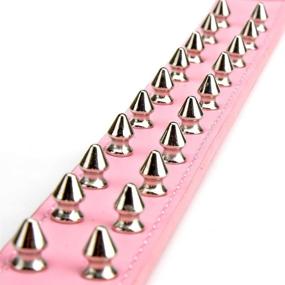 img 1 attached to 🐶 Premium Spiked Studded Collars for Small to Medium Dogs: Dogs Kingdom 20"-22" Suitable for Pitbull Terriers"