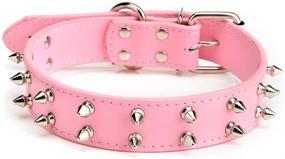 img 3 attached to 🐶 Premium Spiked Studded Collars for Small to Medium Dogs: Dogs Kingdom 20"-22" Suitable for Pitbull Terriers"