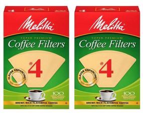 img 4 attached to ☕️ 2 Packs of Melitta #4 Natural Brown Coffee Filters - 100 Filters per Pack
