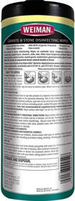 img 3 attached to 🧽 Weiman Granite Disinfectant Wipes - Pack of 4 - 30 Wipes Each - Disinfect, Clean, Shine Sealed Granite, Marble, Quartz, Slate, Limestone, Soapstone, Tile Countertops - Varying Packaging