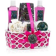 💆 ultimate home spa gift basket - rosemary mint scent - perfect christmas, wedding, anniversary, or graduation gift for women - luxurious bath set featuring shower gel, bubble bath, salts, lotion & more! logo