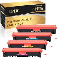 🖨️ arcon replacements for hp 131a cf210a 131x cf210x cf211a cf212a cf213a toner cartridges, compatible with laserjet pro 200 color m251nw mfp m276nw m276n printers, ink pack (black cyan yellow magenta, 4 packs) logo