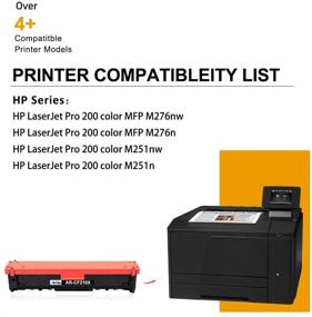 img 1 attached to 🖨️ Arcon Replacements for HP 131A CF210A 131X CF210X CF211A CF212A CF213A Toner Cartridges, Compatible with Laserjet Pro 200 Color M251nw MFP M276nw M276n Printers, Ink Pack (Black Cyan Yellow Magenta, 4 Packs)