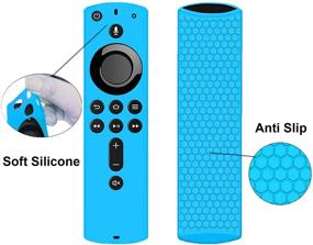 img 1 attached to Чехол на пульт Tokerse 2 Pack для голосового пульта Alexa для Fir TV Stick 2020 / Fir TV Stick 4K / Fir TV Cube / Fir TV (3-е поколение) - мягкий силиконовый чехол для пульта нового поколения - синий фиолетовый