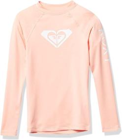 img 3 attached to Roxy Girls Hearted Sleeve Rashguard: Stylish Active Clothing for Girls