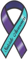 🎗️ magnetic suicide awareness ribbon bumper sticker - 4" x 8" support magnet logo