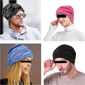 img 2 attached to 🧢 Niyokki Fleece Lined Knit Beanie Hats: Fashionable Winter Headwear for Women, Men, and Teens with Cozy Warmth