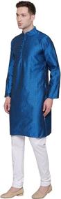 img 3 attached to Jacquard Kurta Pajama India Clothing Men's Clothing for Sleep & Lounge