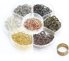 img 4 attached to Bulk Rings Value Pack for Beading & Jewelry Making - Linsoir Beads