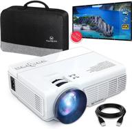 🎥 vankyomini leisure 3 mini projector &amp; 100 inch projector screen, 1080p and 170'' display supported, portable movie projector with 40,000 hours led lamp life, compatible with tv stick, ps4, hdmi, vga logo