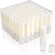 🎁 clear lip balm bulk containers with fresh vanilla chapstick flavor, pack of 100 – ideal for business branding, party favors, or gift baskets! logo