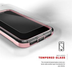 img 1 attached to 📱 ZIZO ION Series for iPhone XR Case - Military Grade Drop Tested, Rose Gold Clear with Tempered Glass Screen Protector