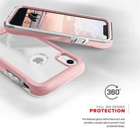 img 3 attached to 📱 ZIZO ION Series for iPhone XR Case - Military Grade Drop Tested, Rose Gold Clear with Tempered Glass Screen Protector