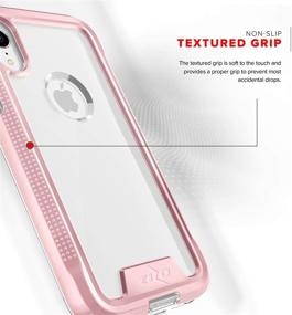 img 2 attached to 📱 ZIZO ION Series for iPhone XR Case - Military Grade Drop Tested, Rose Gold Clear with Tempered Glass Screen Protector