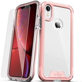 img 4 attached to 📱 ZIZO ION Series for iPhone XR Case - Military Grade Drop Tested, Rose Gold Clear with Tempered Glass Screen Protector