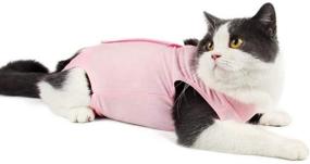 img 4 attached to 🐱 Coppthinktu Cat Recovery Suit – Breathable E-Collar Alternative for Cats and Dogs, Ideal for Abdominal Wounds, Skin Diseases, and Post-Surgery Care – Anti-Licking, Comfortable After-Surgery Wear