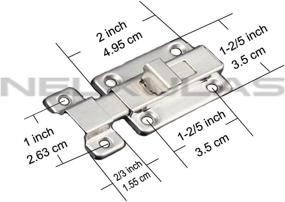 img 3 attached to Premium NELXULAS Stainless Steel Door Latch Sliding 🔒 Lock Barrel Bolt (4-1/5&quot;): Enhanced Security for Your Doors