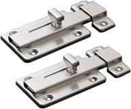 premium nelxulas stainless steel door latch sliding 🔒 lock barrel bolt (4-1/5&quot;): enhanced security for your doors logo