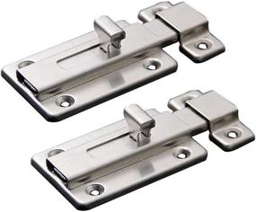 img 4 attached to Premium NELXULAS Stainless Steel Door Latch Sliding 🔒 Lock Barrel Bolt (4-1/5&quot;): Enhanced Security for Your Doors