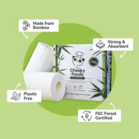 img 3 attached to 🐼 The Cheeky Panda – Biodegradable Bamboo Kitchen Rolls, Bulk Box of 10 Rolls (5 Pack of 2 Rolls, 2-Ply) – Eco-Friendly, Plastic-Free, Multi-Purpose, Super Absorbent, Strong & Sustainable