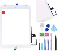 💻 ipad 9.7" 2018 screen repair kit - white digitizer replacement for ipad 6th gen a1893 a1954, including home button, adhesive, and tools logo