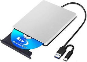 img 4 attached to 📀 Portable High-speed External Blu-ray Burner with USB3.0 & Type-C | Compatible with DVD CD Drive | Silent & Suitable for Windows/Mac | 3D Blu-ray Burner for MacBook PC