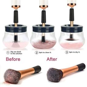 img 1 attached to 💄 DOTSOG Makeup Brush Cleaner Dryer Machine - Super-Fast Deep Cleaning Tool with 8 Elastic Rubber Connectors, Perfect for Most Cosmetic Brushes...