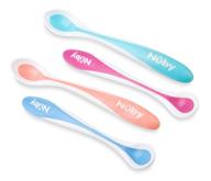 safe and convenient nuby hot feeding spoons, 4 count - child-friendly utensils logo