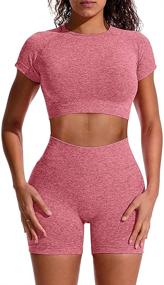 img 4 attached to GXIN Workout Outfit Stretch Rosered Women's Clothing in Jumpsuits, Rompers & Overalls