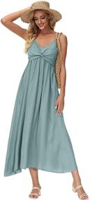 img 4 attached to Zexxxy Womens Adjustable Spaghetti Lightweight Women's Clothing in Dresses