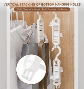 img 2 attached to 👜 WTTORDE 2 Pack Purse Hangers: Efficient Closet Hooks for Handbag Storage Solutions (White)