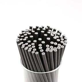 img 1 attached to 🥤 Footprint Paper Straws - Jumbo 7.75" (300ct) Black Wrapped - Biodegradable, Premium Eco-Friendly Paper Straws in Bulk for Restaurants, Juices, & Smoothies, Black (FPS-08-197-W-999-IPK)