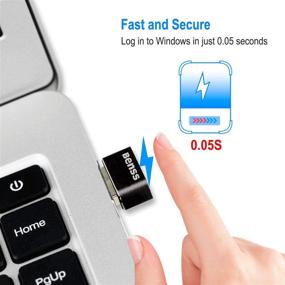 img 1 attached to 🔒 Windows 10 Hello USB Fingerprint Reader - Benss Fingerprint Scanner for PC, Instant 0.05s Windows Login & Password-Free Access
