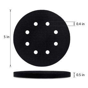 img 1 attached to 🧽 5-Pack 5" Soft Density Interface Pads - 8 Holes, Hook and Loop, Sponge Cushion Buffer Backing Pad (Set of 5)