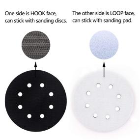 img 2 attached to 🧽 5-Pack 5" Soft Density Interface Pads - 8 Holes, Hook and Loop, Sponge Cushion Buffer Backing Pad (Set of 5)