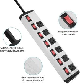 img 1 attached to Индивидуальные выключатели ECO Friendly 6 Outlet Protector