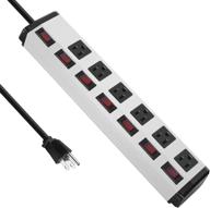 individual switches eco friendly 6 outlet protector logo