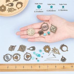 img 2 attached to ✨ SUNNYCLUE DIY Chandelier Earring Making Kit: 10 Pairs, Turquoise Beads, Earring Hooks, Antique Bronze - Perfect for Women Beginners