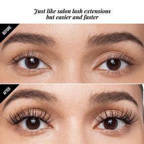 img 1 attached to 💃 Transform Your Look With V-Luxe Extended Collection: DIY Eyelash Extension 3D - Featherlight Synthetic Reusable Multipack Lash Clusters