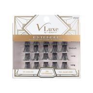 💃 transform your look with v-luxe extended collection: diy eyelash extension 3d - featherlight synthetic reusable multipack lash clusters logo