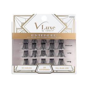 img 4 attached to 💃 Transform Your Look With V-Luxe Extended Collection: DIY Eyelash Extension 3D - Featherlight Synthetic Reusable Multipack Lash Clusters