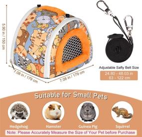 img 2 attached to 🐾 PetLoft Small Animal Carrier Bag: Portable 2-Side Zipper Entry, Detachable Strap, Breathable Travel Bag, Warm Hideaway Bed for Hamster, Gerbil, Squirrel, Guinea Pig, Chinchilla